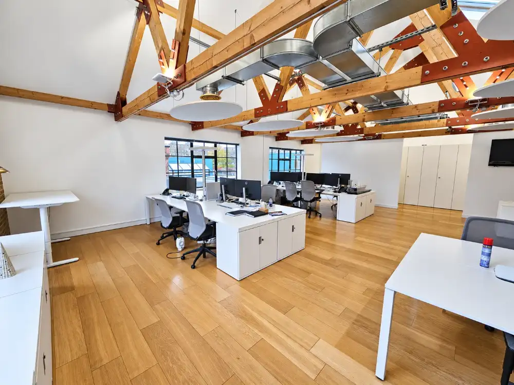 Painting a converted warehouse office in Nottingham