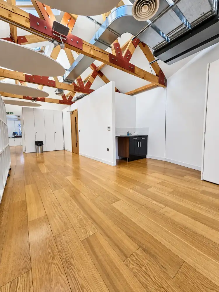 Painting a converted warehouse office in Nottingham