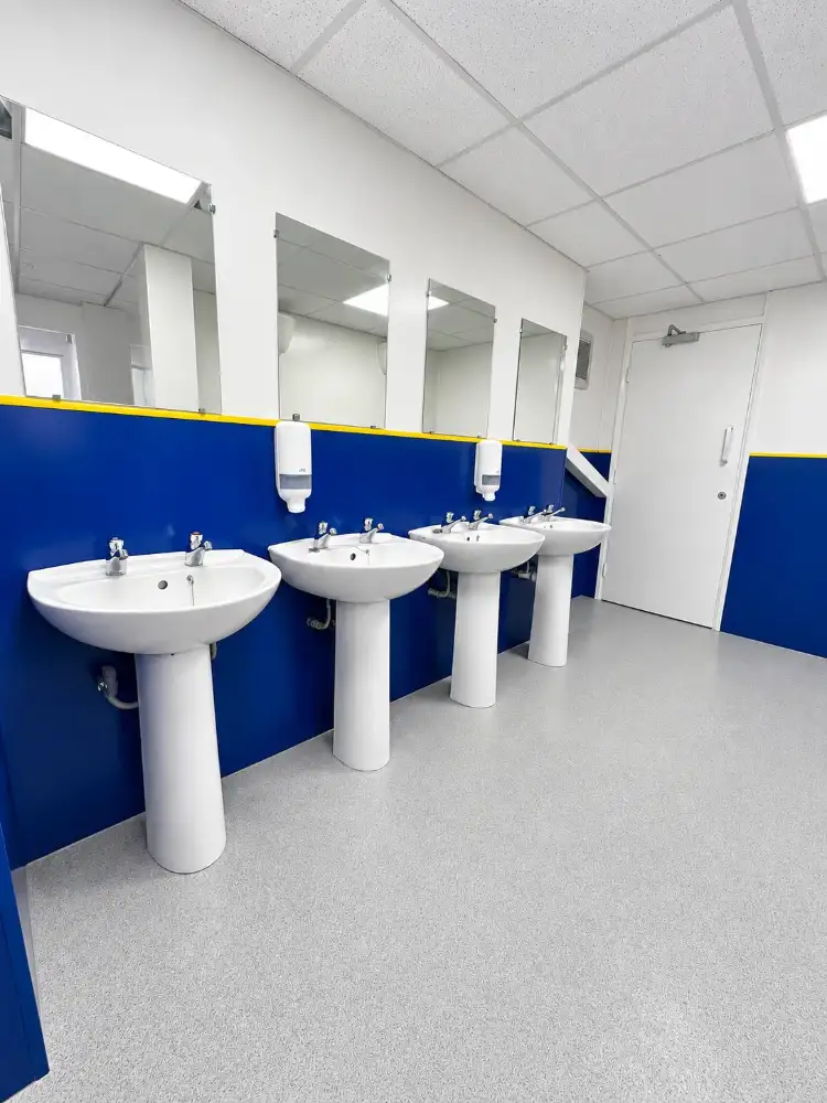 Washroom refit for a school in Nottingham